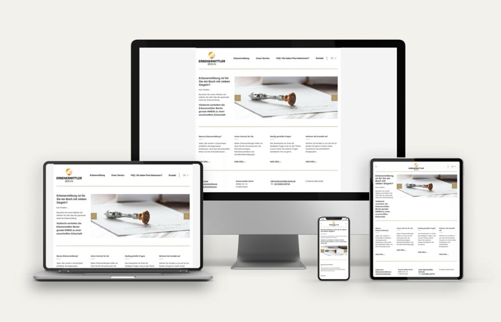Erbenermittler Berlin – Webdesign Referenz peer04