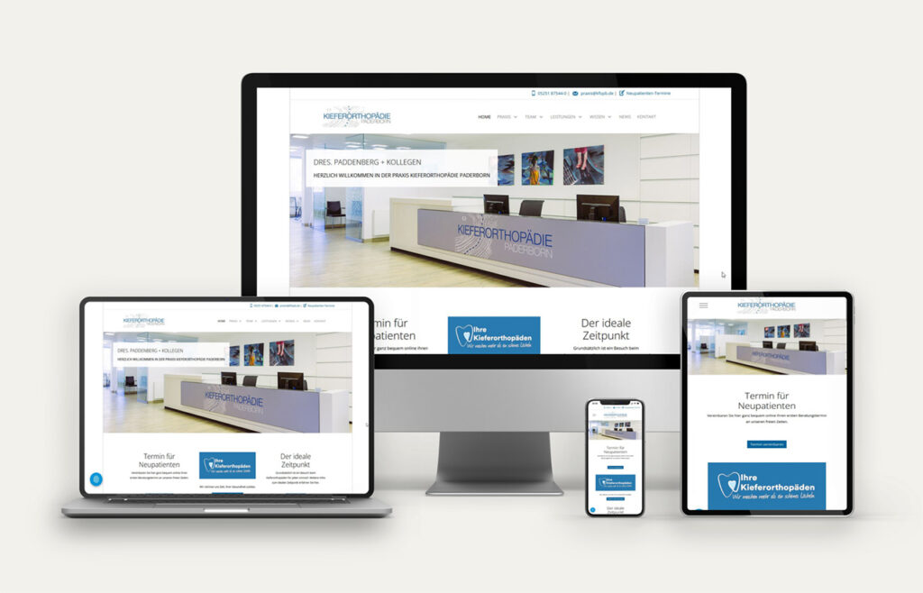 Kieferorthopädie Paderborn – Webdesign Referenz peer04