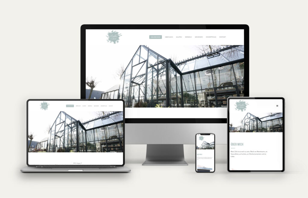 Laden im Garten – Webdesign Referenz peer04
